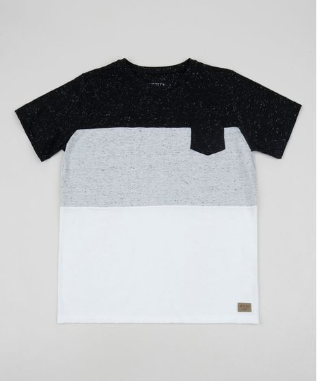 Camiseta-Juvenil-com-Recortes-e-Bolso-Manga-Curta-Gola-Careca-Preta-9943196-Preto_1