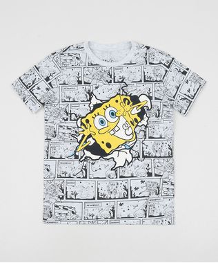 Camiseta-Infantil-Bob-Esponja-Estampada-Manga-Curta-Gola-Careca-Cinza-Mescla-9955542-Cinza_Mescla_1