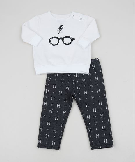 Conjunto-Infantil-em-Moletom-Harry-Potter-de-Blusao-Branco---Calca-Estampada-Cinza-Mescla-Escuro-9956074-Cinza_Mescla_Escuro_1