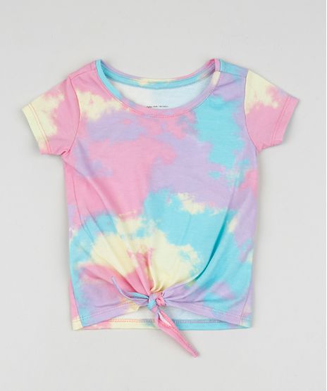 Blusa-Infantil-Estampada-Tie-Dye-com-No-Manga-Curta-Rosa-Claro-9956834-Rosa_Claro_1