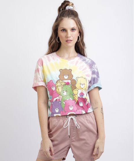 Camiseta-Unissex-Ursinhos-Carinhosos-Estampada-Tie-Dye-Manga-Curta-Rosa-9956364-Rosa_1