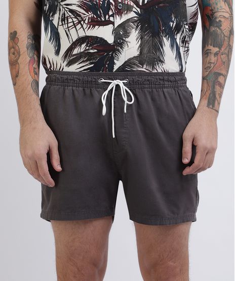Bermuda-de-Sarja-Unissex-Relaxed-com-Bolsos--Chumbo-9952811-Chumbo_1