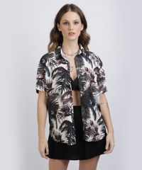 Camisa-Unissex-Slim-Estampada-de-Coqueiros-Manga-Curta--Off-White-9954275-Off_White_1