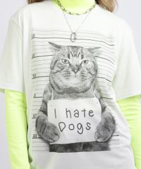 Camiseta-Unissex-Gato--I-Hate-Dogs--Manga-Curta-Gola-Careca-Branca-9956858-Branco_4