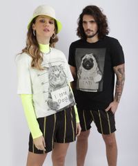 Camiseta-Unissex-Pug--I-Hate-Cats--Manga-Curta-Gola-Careca-Preta-9956859-Preto_2
