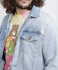 Jaqueta-Jeans-Unissex-Trucker-em-Moletom-com-Bolsos-Azul-Claro-9952759-Azul_Claro_4 Jaqueta-Jeans-Unissex-Trucker-em-Moletom-com-Bolsos-Azul-Claro-9952759-Azul_Claro_4