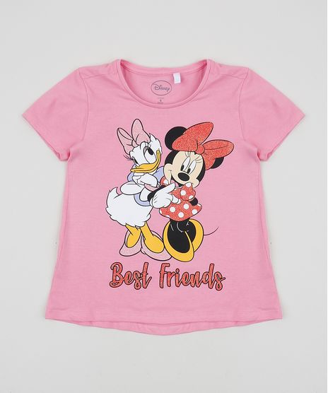 Blusa-Infantil-Minnie-e-Margarida--Best-Friends--Manga-Curta--Rosa-9954817-Rosa_1