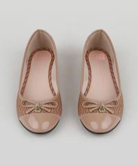 Sapatilha-Feminina-Moleca-Bico-Redondo-Tresse-em-Verniz-com-Laco--Bege-9959179-Bege_5