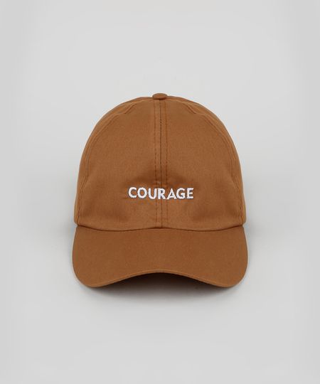 Bone-Masculino-Aba-Curva-com-Bordado-Courage-Marrom-9946717-Marrom_1