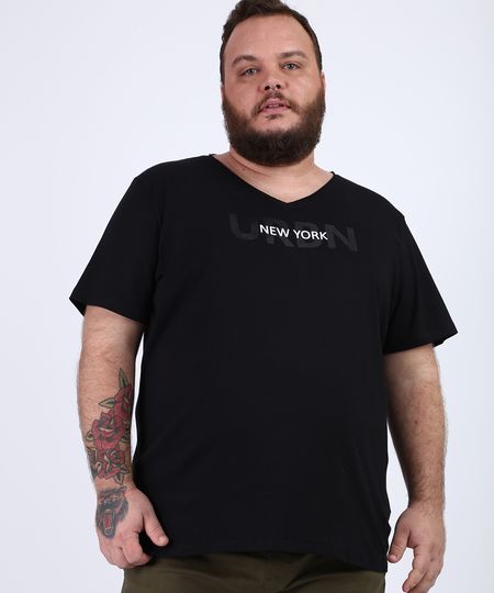 Camiseta-Masculina-Plus-Size--New-York--Manga-Curta-Gola-V-Preta-9956877-Preto_1 Camiseta-Masculina-Plus-Size--New-York--Manga-Curta-Gola-V-Preta-9956877-Preto_1