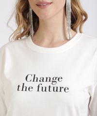T-Shirt-Feminina-Mindset--Change-the-future--Decote-Redondo-Manga-Curta-Branca-9957452-Branco_4