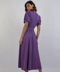 Vestido-Feminino-Mindset-Midi-com-Botoes-e-Cinto-Manga-Bufante-Roxo-9950115-Roxo_2