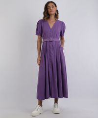 Vestido-Feminino-Mindset-Midi-com-Botoes-e-Cinto-Manga-Bufante-Roxo-9950115-Roxo_3