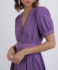Vestido-Feminino-Mindset-Midi-com-Botoes-e-Cinto-Manga-Bufante-Roxo-9950115-Roxo_4