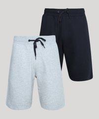 Kit-de-2-Bermudas-Masculinas-em-Moletom-Relaxed-com-Bolso-Multicor-9952234-Multicor_1