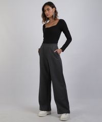 Calca-de-Moletom-Feminina-Mindset-Felpada--Reta-Cintura-Alta-com-Bolsos-Cinza-Mescla-Escuro-9958493-Cinza_Mescla_Escuro_3
