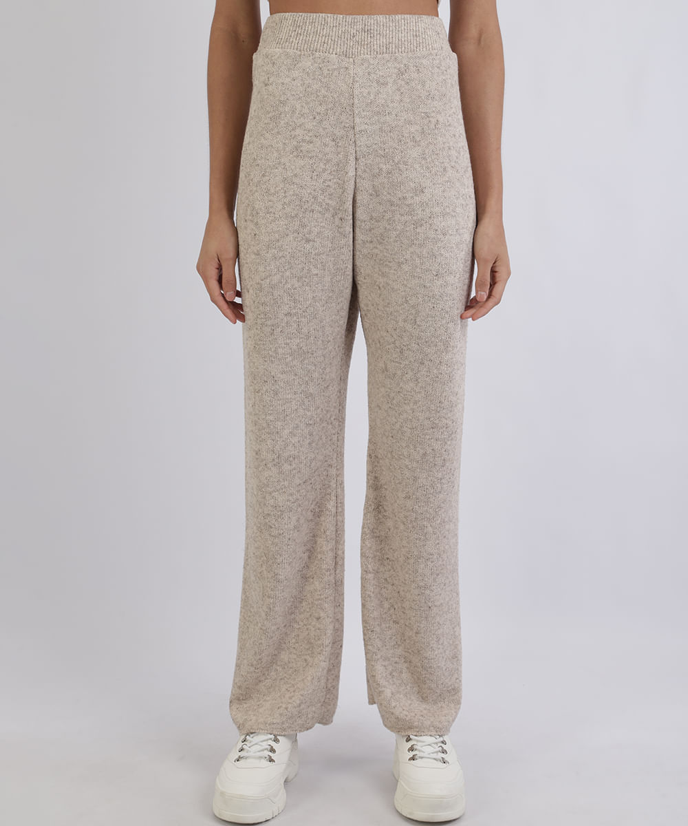 calça de trico feminina