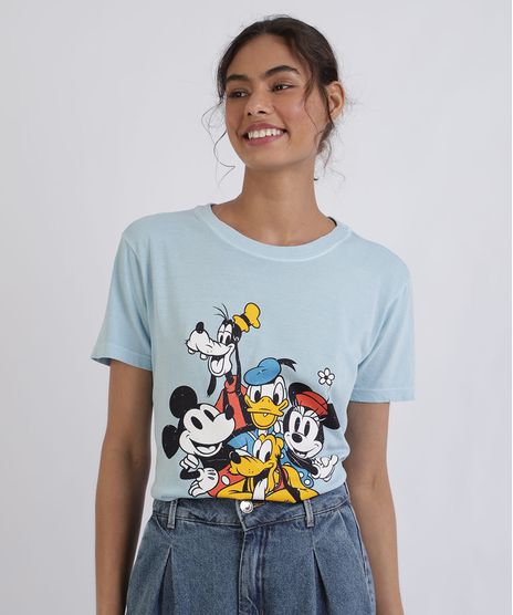 T-shirt-Feminina-Mindset--Turma-do-Mickey--Manga-Curta-Decote-Redondo-Azul-Claro-9953970-Azul_Claro_1