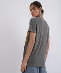 T-shirt-Feminina-Mindset--Amazing-Life--Manga-Curta-Decote-Redondo-Chumbo-9955006-Chumbo_2