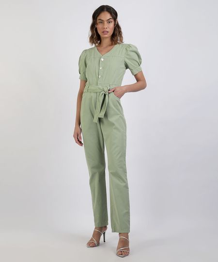 Macacao-de-Sarja-Feminino-Mindset-Manga-Curta-Bufante-com-Bolsos-e-Faixa-para-Amarrar-Verde-Claro-9960017-Verde_Claro_1