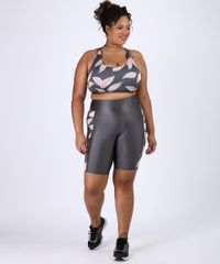 Bermuda-Feminina-Plus-Size-Esportiva-Ace-Cintura-Alta-com-Folhagem-Chumbo-9956119-Chumbo_3