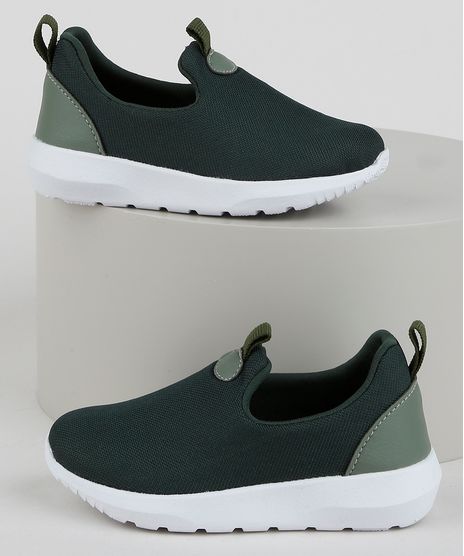 Tenis-Infantil-Sonho-de-Crianca-Knit-Calce-Facil-com-Recortes-Verde-Escuro-9960562-Verde_Escuro_1