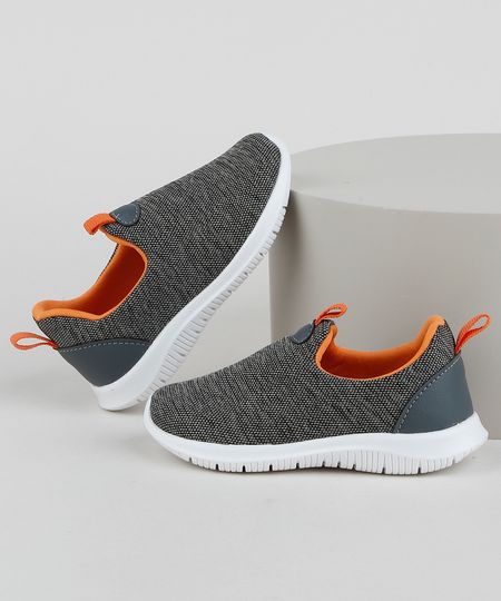 Tenis-Infantil-Sonho-de-Crianca-Knit-Calce-Facil-com-Recortes-Chumbo-9960561-Chumbo_1