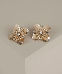 Brinco-Feminino-Flor-com-Strass-Dourado-9935212-Dourado_2