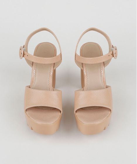 sandália feminina tratorada block salto grosso