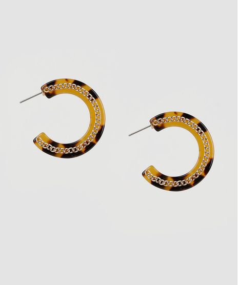 Brinco-Feminino-de-Argola-Acrilico-Tartaruga-Dourado-9935535-Dourado_1