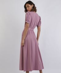 Vestido-Feminino-Mindset-Midi-com-Botoes-e-Cinto-Manga-Bufante-Rose-9950108-Rose_2