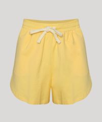 Short-de-Moletom-Feminno-Mindset-Cos-com-Cadarco-e-Bolsos-Amarelo-9958842-Amarelo_5