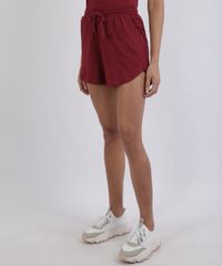 Short-de-Moletom-Feminno-Mindset-Cos-com-Cadarco-e-Bolsos-Vinho-9958842-Vinho_1