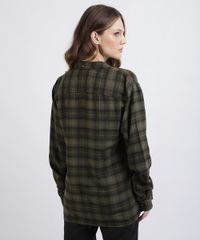Camisa-Unissex-Estampada-Xadrez-em-Flanela-com-Bolso-Manga-Longa-Verde-9809541-Verde_3