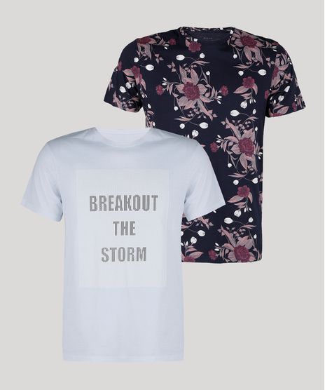 Kit-de-2-Camisetas-Masculinas-com-Estampa-Manga-Curta-Gola-Careca-Multicor-9952033-Multicor_1