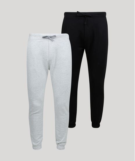 Kit-de-2-Calcas-de-Moletom-Masculina-Jogger-com-Bolsos-Multicor-9953026-Multicor_1