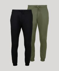 Kit-de-2-Calcas-de-Moletom-Masculinas-Relaxed-com-Cordao-e-Bolso-Multicor-9953027-Multicor_1