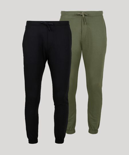 Kit-de-2-Calcas-de-Moletom-Masculinas-Relaxed-com-Cordao-e-Bolso-Multicor-9953027-Multicor_1