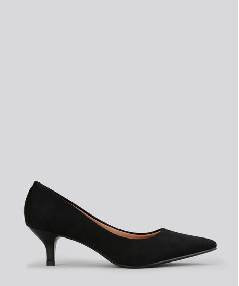 scarpin preto aveludado