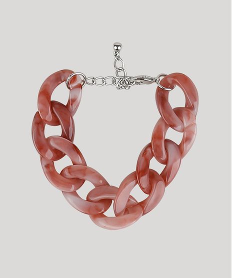 Pulseira-Feminina-com-Elos-Grandes-Vermelha-9935215-Vermelho_1