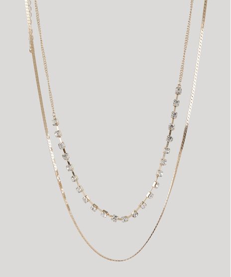 Colar-Duplo-Feminino-com-Strass-Dourado-9937559-Dourado_1