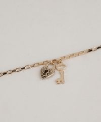 Pulseira-Feminina-com-Cadeado-e-Coracao-Dourada-9937576-Dourado_3