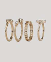 Kit-de-4-Aneis-Femininos-com-Pedra-Zirconia-Dourado-9935542-Dourado_1