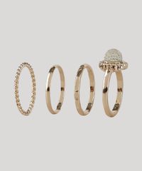 Kit-de-4-Aneis-Femininos-com-Pedra-Zirconia-Dourado-9937561-Dourado_1