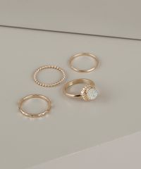 Kit-de-4-Aneis-Femininos-com-Pedra-Zirconia-Dourado-9937561-Dourado_2