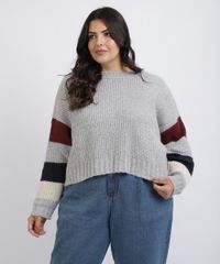 Sueter-Feminino-em-Trcico-Plus-Size-Mindset-Manga-Listradas-Cinza-Mescla-9957644-Cinza_Mescla_1