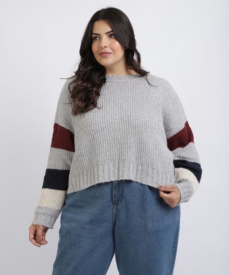 Sueter-Feminino-em-Trcico-Plus-Size-Mindset-Manga-Listradas-Cinza-Mescla-9957644-Cinza_Mescla_1 Sueter-Feminino-em-Trcico-Plus-Size-Mindset-Manga-Listradas-Cinza-Mescla-9957644-Cinza_Mescla_1
