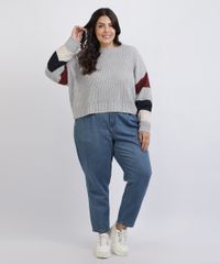 Sueter-Feminino-em-Trcico-Plus-Size-Mindset-Manga-Listradas-Cinza-Mescla-9957644-Cinza_Mescla_3