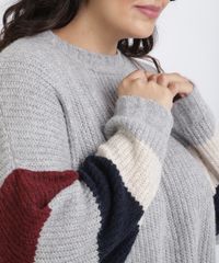 Sueter-Feminino-em-Trcico-Plus-Size-Mindset-Manga-Listradas-Cinza-Mescla-9957644-Cinza_Mescla_4