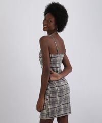 Vestido-Feminino-Curto-Estampado-Xadrez-Alcas-Finas-Decote-Reto-Amarelo-Claro-9953422-Amarelo_Claro_2